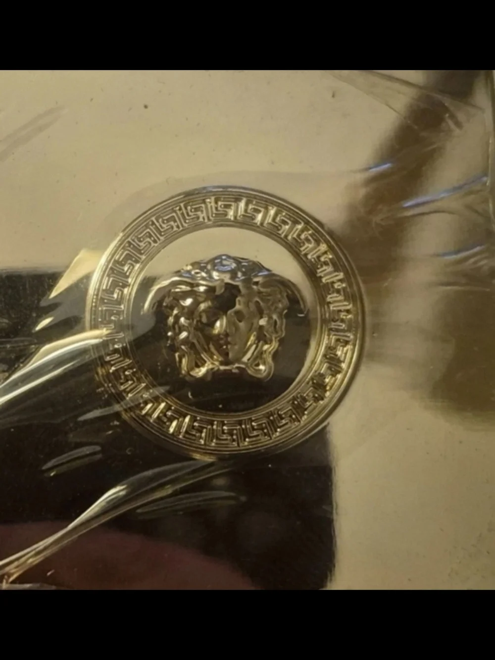 Versace Gold Compact Mirror with Black Case - Picture 1 of 5